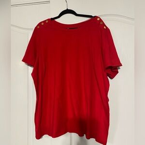 Linea by Louis Dell’Olio Leisure Top Red Women’s Size 3X